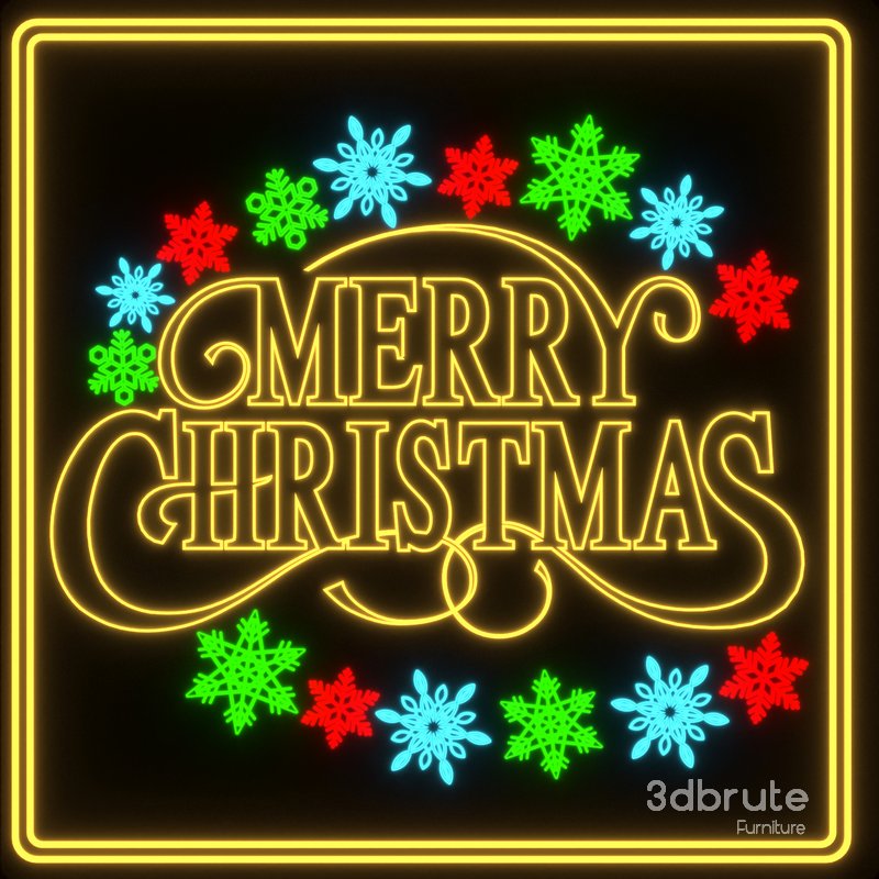 Neon Light Christmas Set1 Image 1