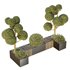 HQ Urban environment set of green plant benches 12 - Thumbnail 1