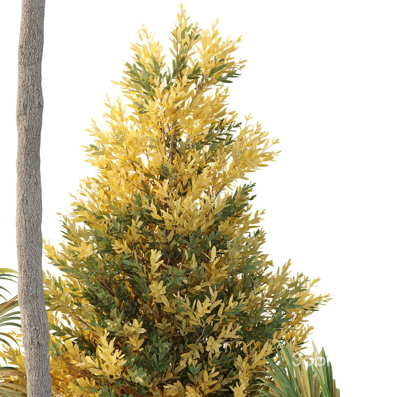 HQ Urban environment set of green plant benches 20 Image 5