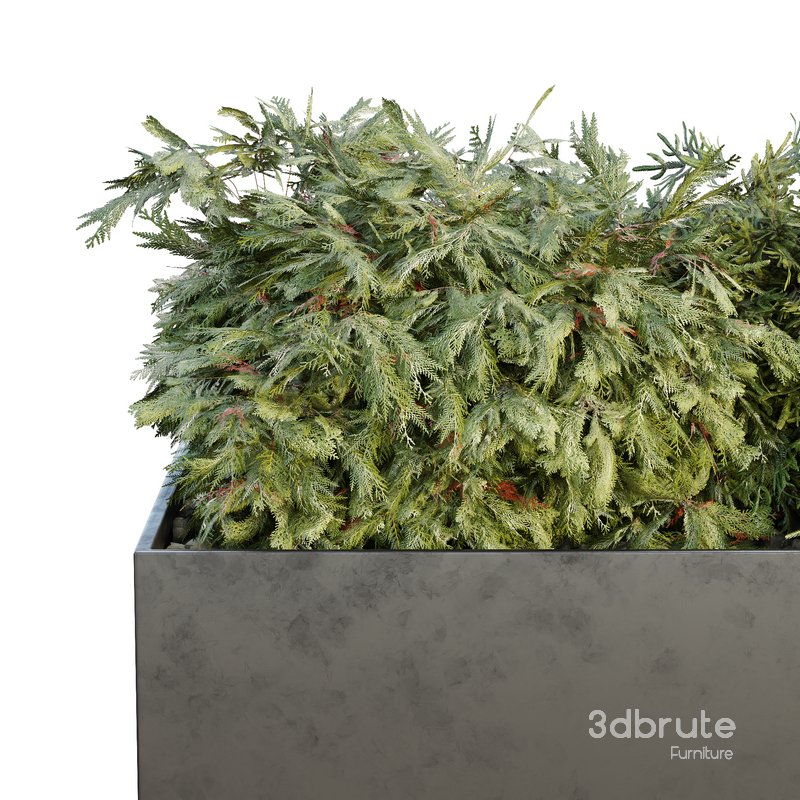 HQ Urban environment set of green plant benches 13 Image 2