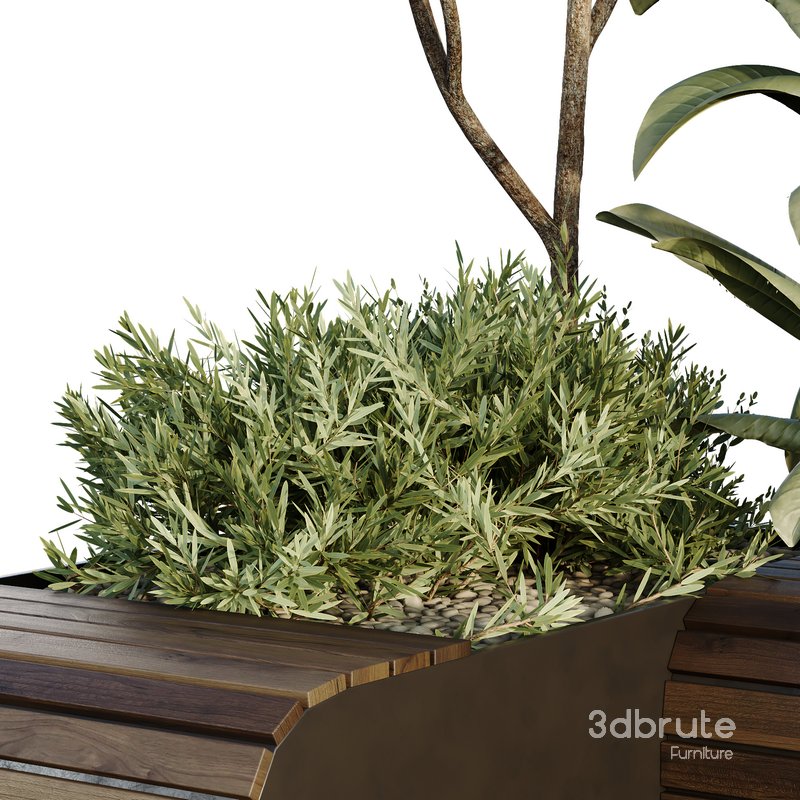 HQ Urban environment set of green plant benches 19 Image 4