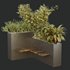 HQ Urban environment set of green plant benches 18 - Thumbnail 3