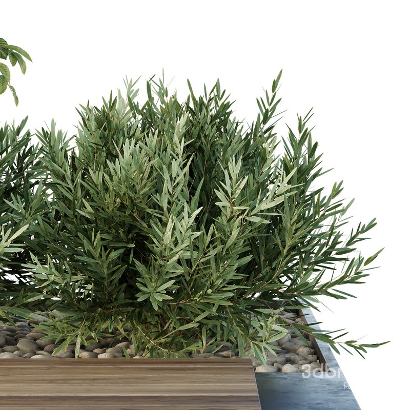 HQ Urban environment set of green plant benches 17 Image 4