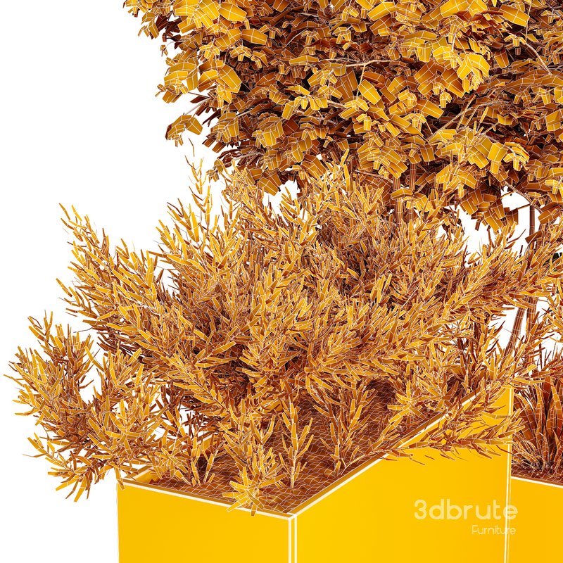 HQ Urban environment set of green plant benches 18 Image 5