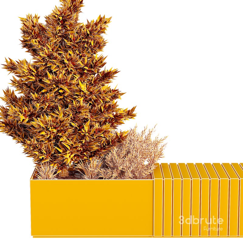 HQ Urban environment set of green plant benches 15 Image 5