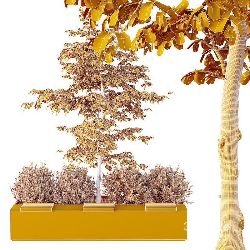 HQ Urban environment set of green plant benches 17 Image 5