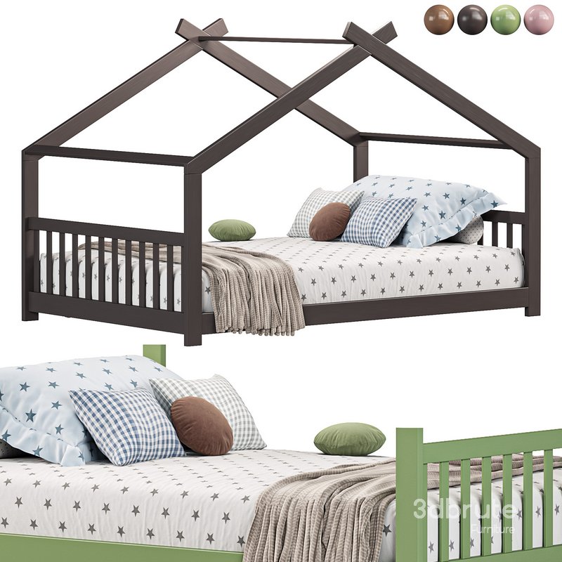 Gerlinde Full House Platform Bed Image 1