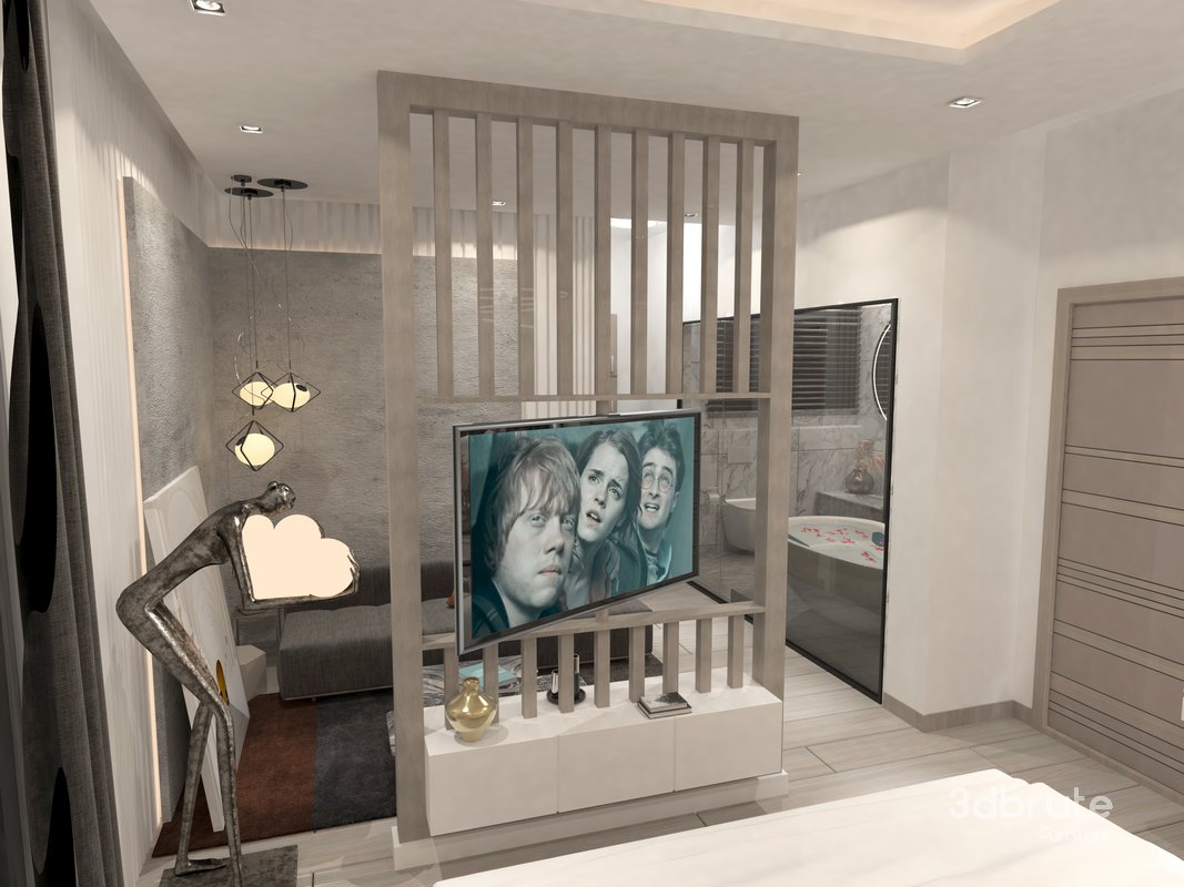 master bed and bathroom Image 1