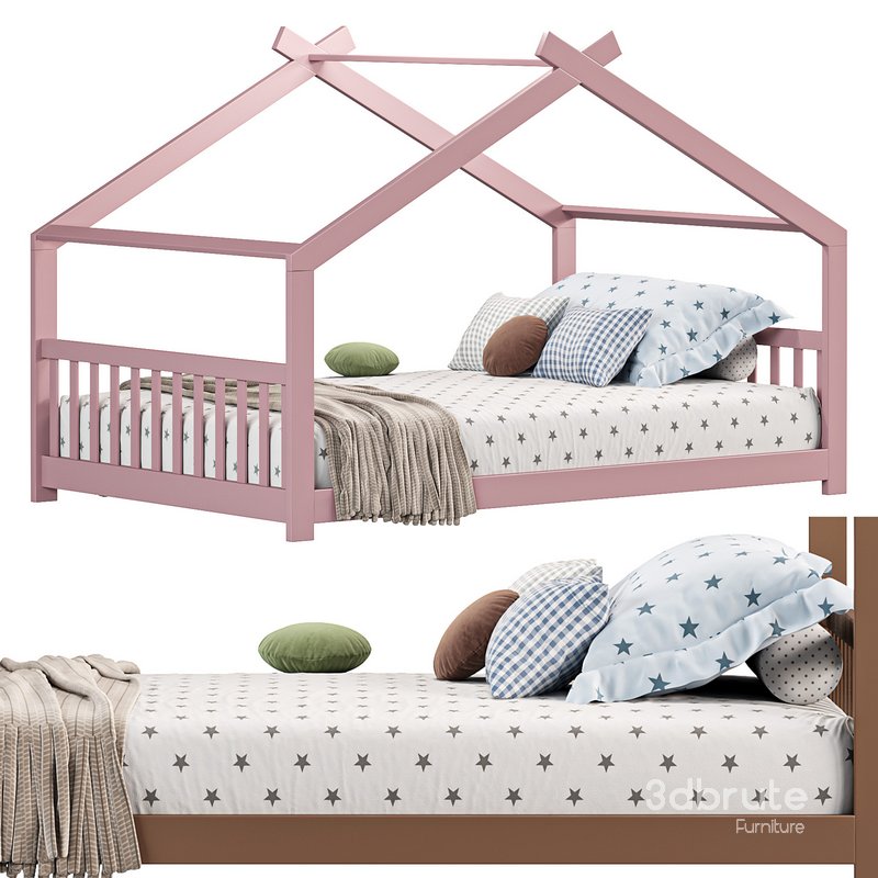 Gerlinde Full House Platform Bed Image 3