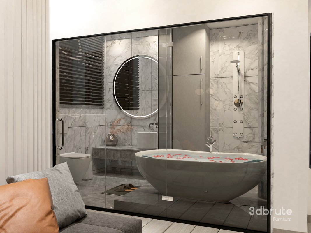 master bed and bathroom Image 3