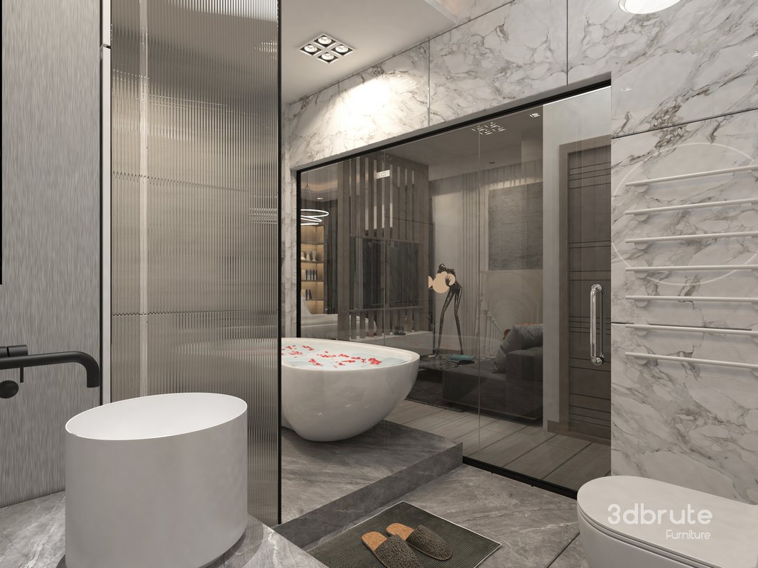 master bed and bathroom Image 5