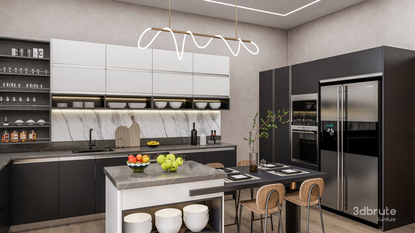 Kitchen Advanced Modeling scene Image 19