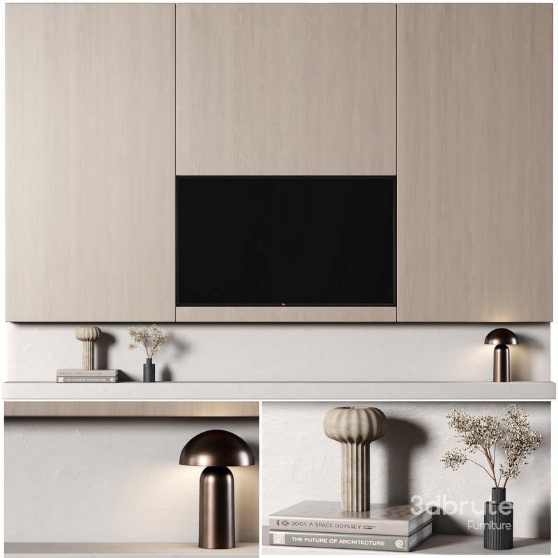 tv wall set 04 minimal Image 1