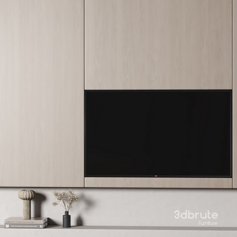 tv wall set 04 minimal Image 4
