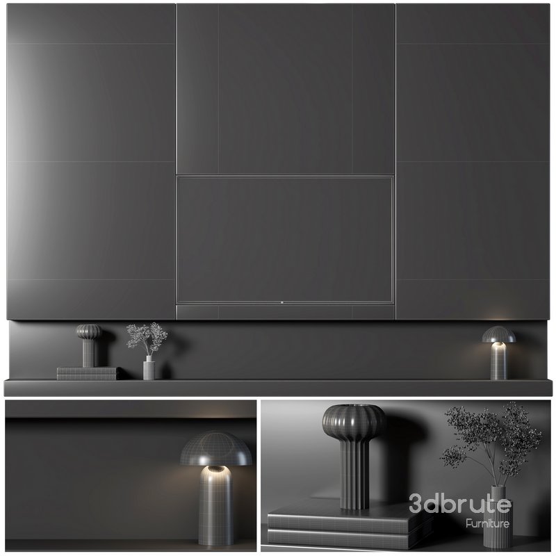 tv wall set 04 minimal Image 5