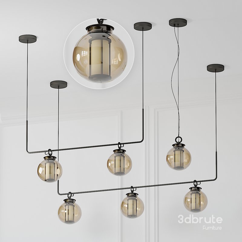 Simple Nordic Style Amber Globe Glass Shade Image 2