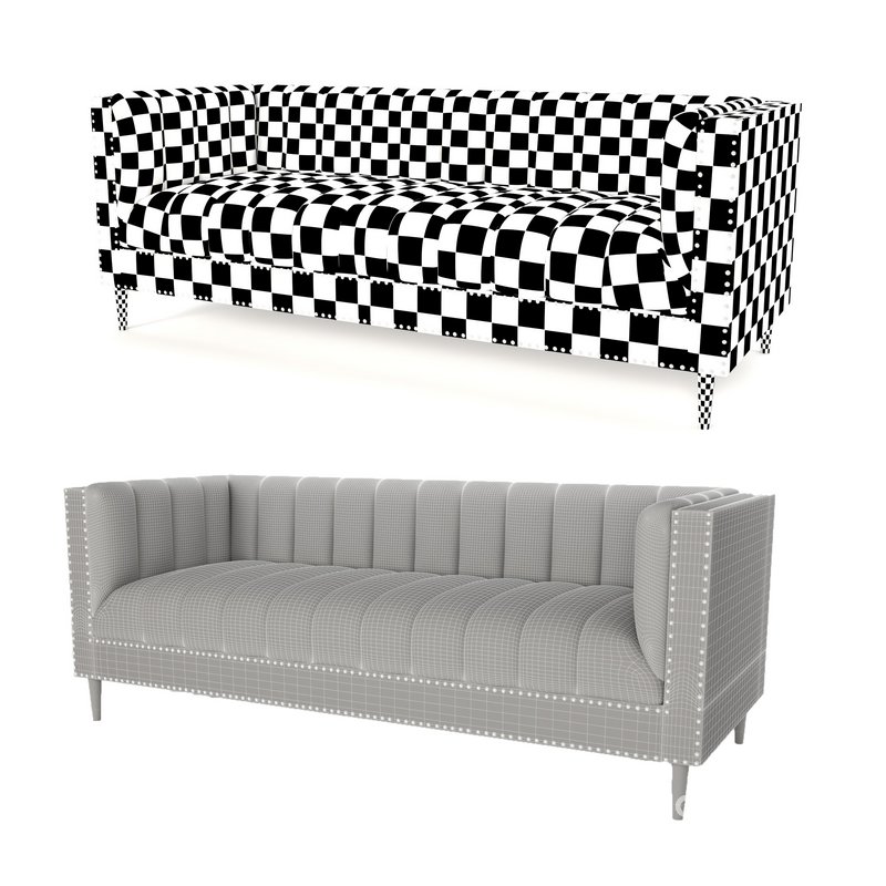 Nicole Miller velvet sofa Image 5