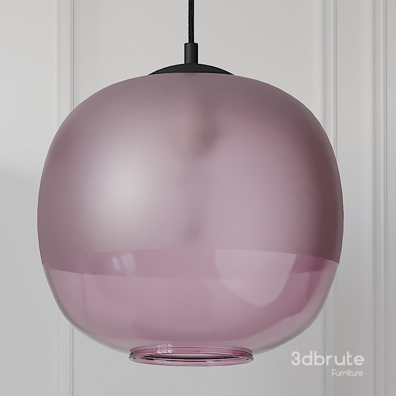 CROWDYHOUSE Bale Pendant Purple and Amber Glass Image 2