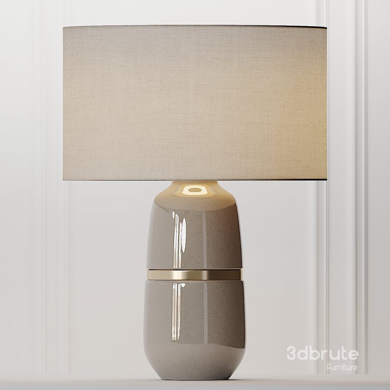 COX & COX Banded Ceramic Table Lamp Image 2