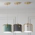 Nordic Drum Shade Pendant Lamp Gray-Green-White - Thumbnail 2
