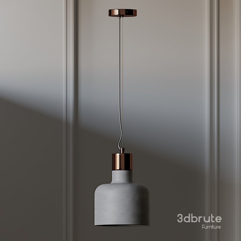 COX & COX Concrete & Copper Pendant Image 1