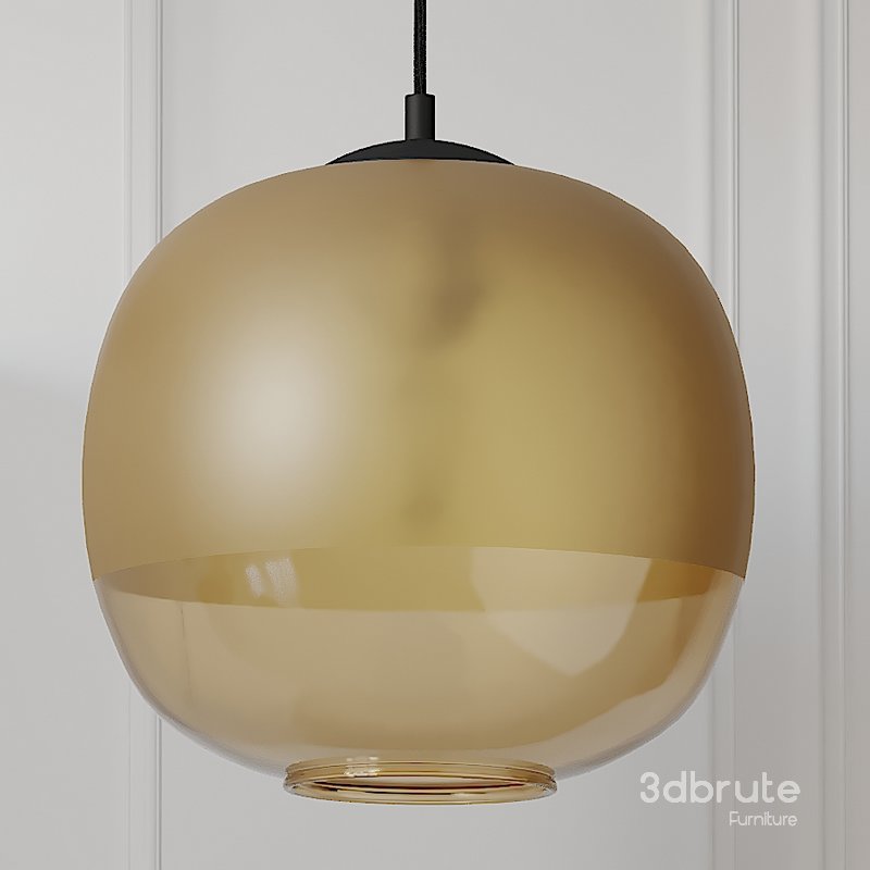 CROWDYHOUSE Bale Pendant Purple and Amber Glass Image 3