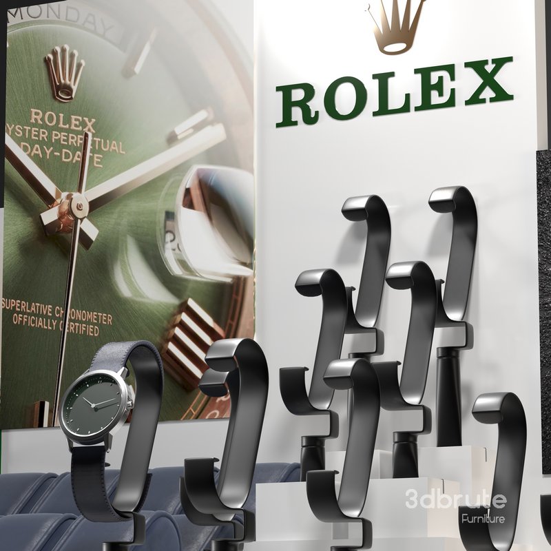 Watch Display Rolex-3d model Image 4