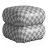 RUCHED DARK BEIGE VELVET POUF - Thumbnail 7