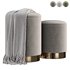 POLINA GREY SET2 STORAGE POUF - Thumbnail 1