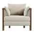 Sydney Cane Armchair Washed Linen Flax - Thumbnail 1