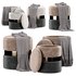 Pouf Derby T125 2 Grey Black - Thumbnail 2