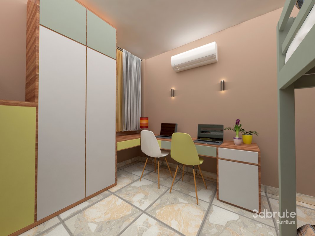 triplet kids bedroom Image 1