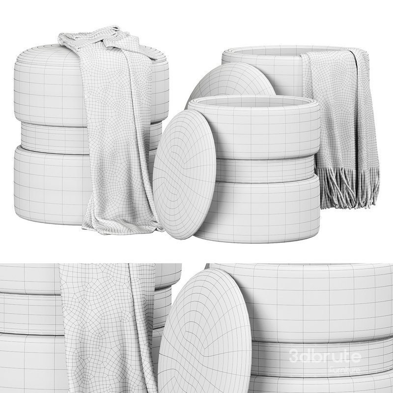 Pouf Derby T125 2 Grey Black Image 4