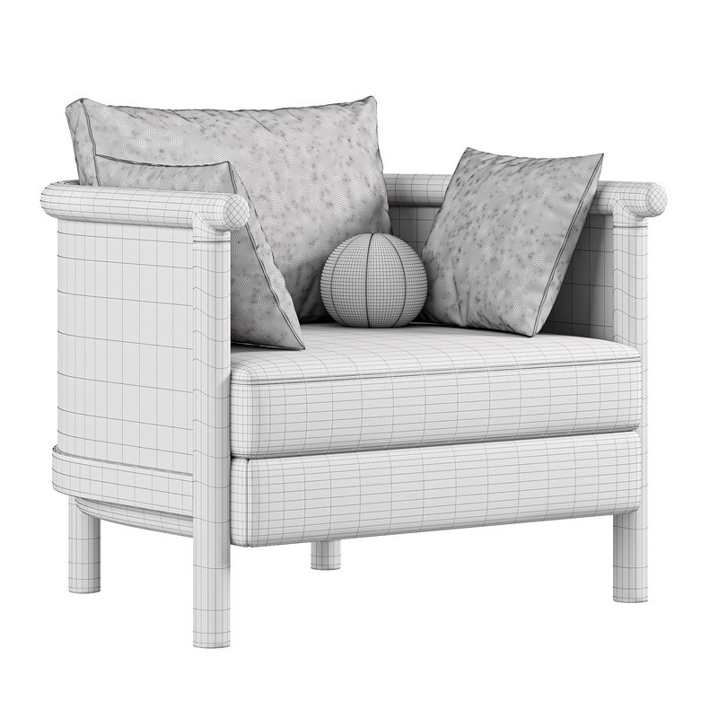 Sydney Cane Armchair Washed Linen Flax Image 6