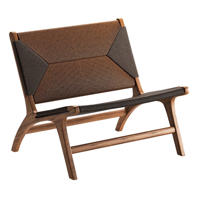 GRANT TEAK LOUNGE CHAIR IN BLACK Image 1