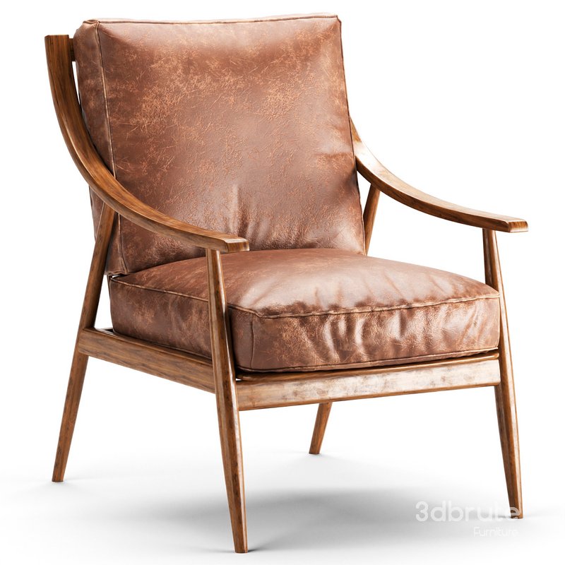 CORA ARMCHAIR IN BROWN Image 1