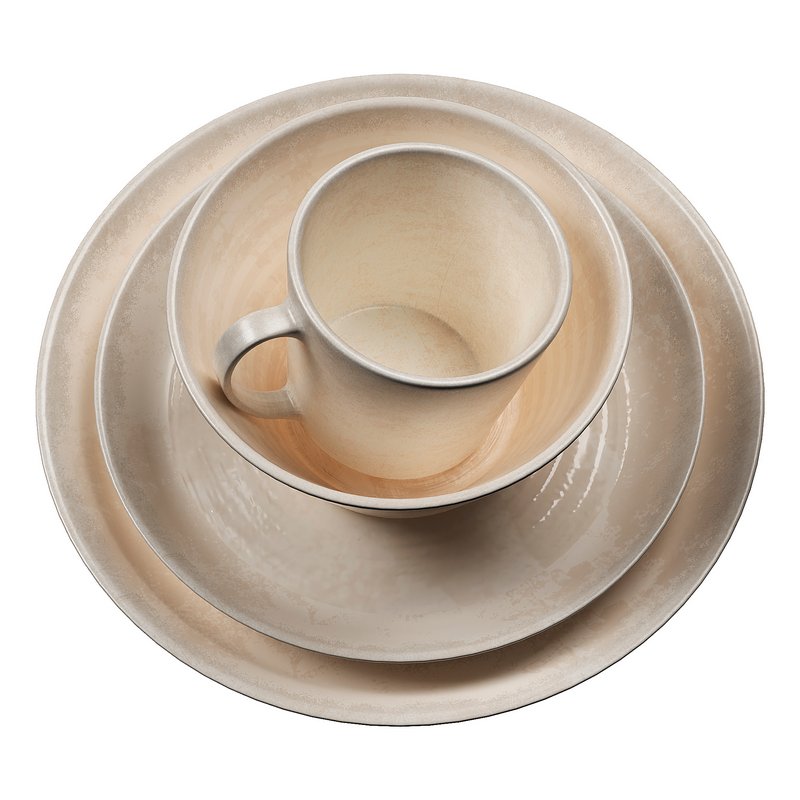 Larkin Reactive Glaze Stoneware Dinnerware Set Image 2