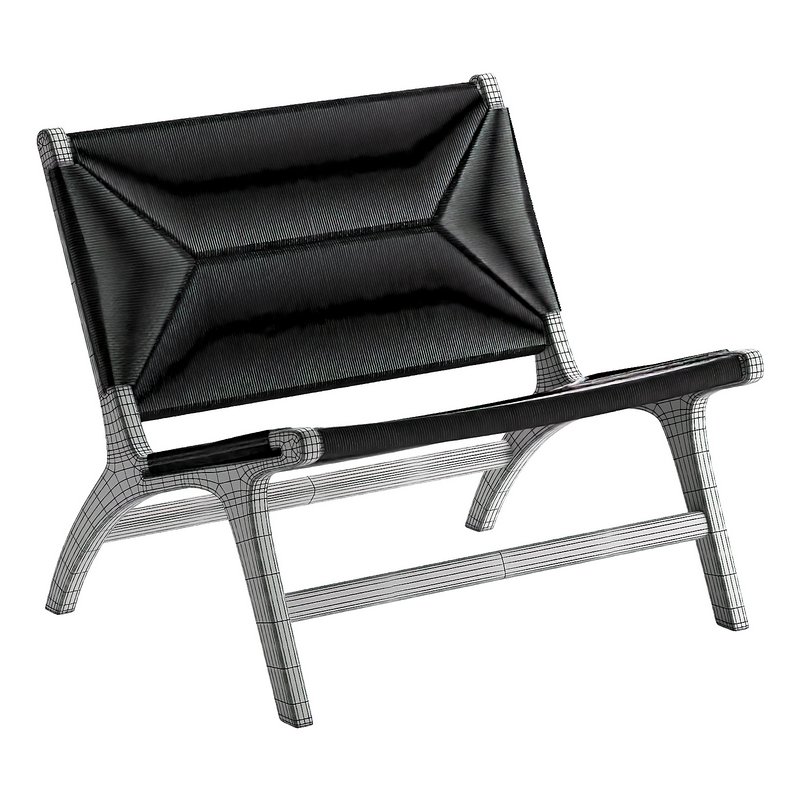 GRANT TEAK LOUNGE CHAIR IN BLACK Image 3