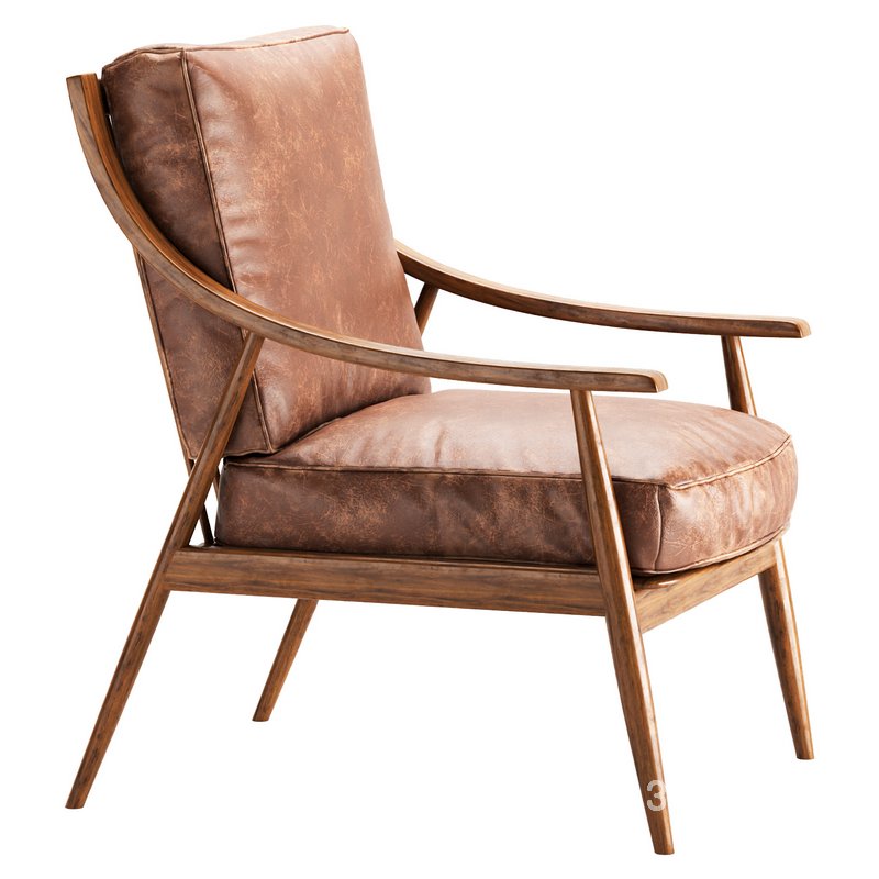 CORA ARMCHAIR IN BROWN Image 3