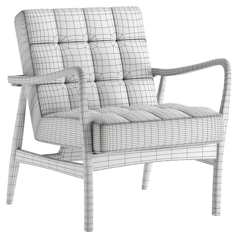 QUINN LEATHER ARMCHAIR IN BROWN Image 2