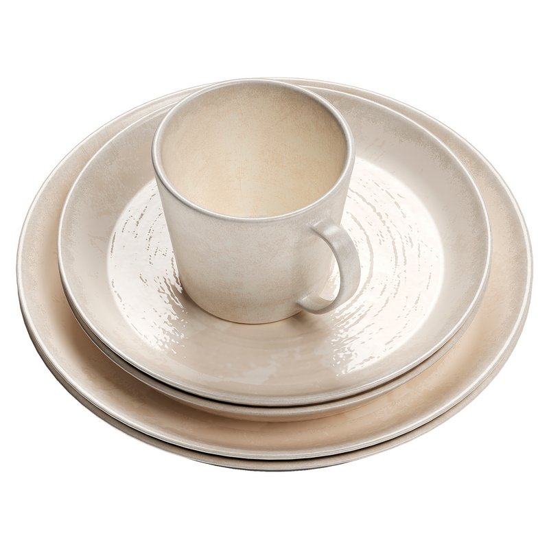 Larkin Reactive Glaze Stoneware Dinnerware Set Image 3