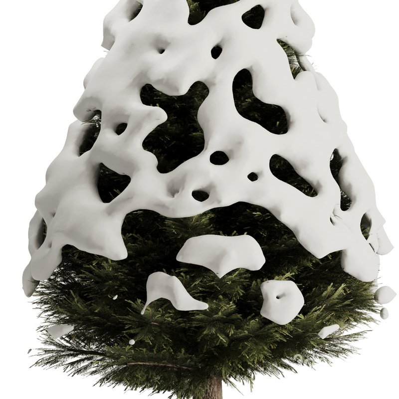 Pine tree snow set4 Image 2