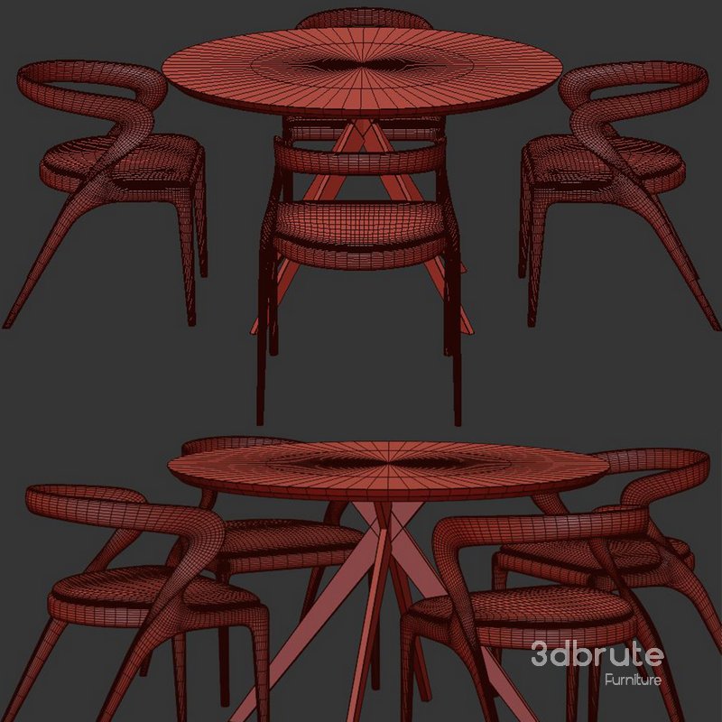 Dinning chair and table set10 – black Image 3