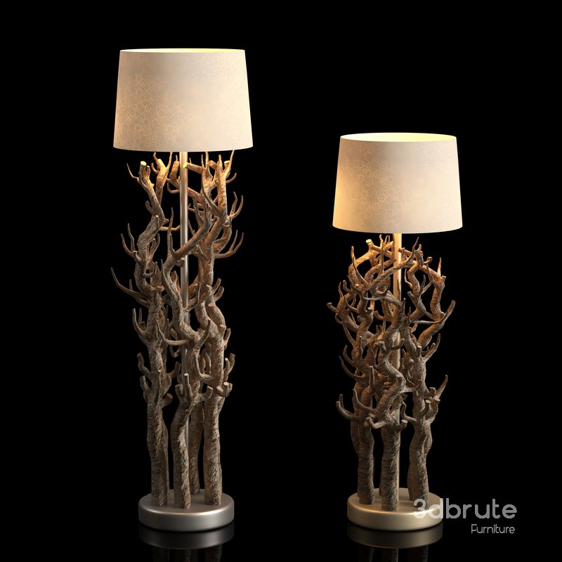 final floor lamp tree trunk Image 1