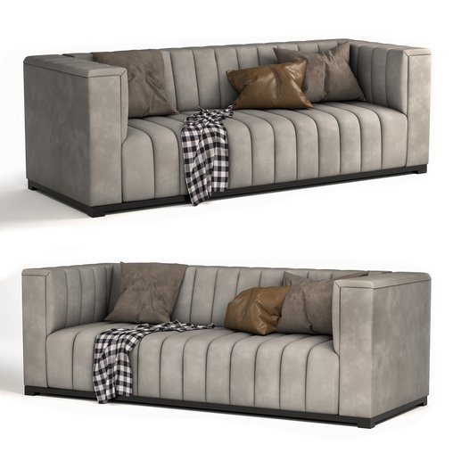 Velvet tufted sofa1
