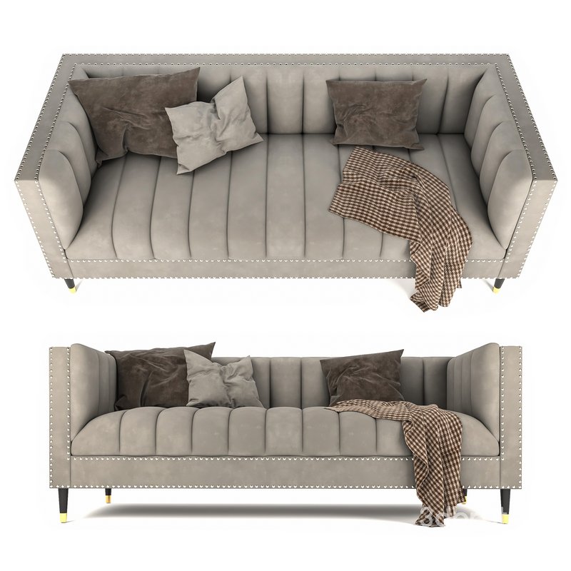 Nicole Miller velvet sofa Image 2