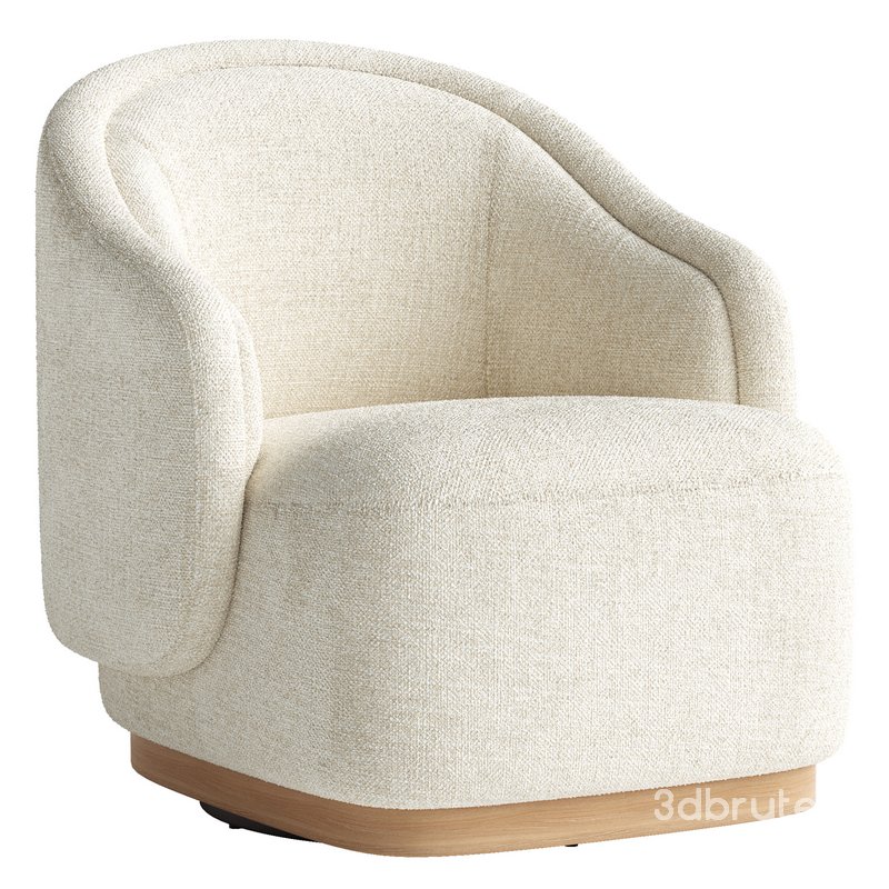 Martine Swivel Chair-Omari Natural Image 1
