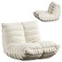 Suede Armless Bean Bag Chair - Thumbnail 1