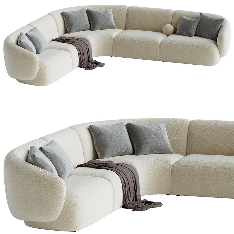 Auburn Performance Fabric L-Shape Sectional Sofa Image 1
