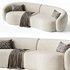 Family Curved Sofa Kassavello - Thumbnail 1